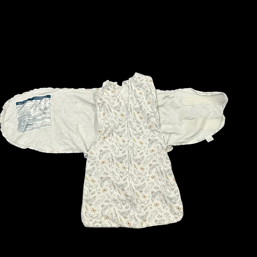HALO SleepSack Swaddle Harry Potter Wizarding World Hedwig White Small 3-6M